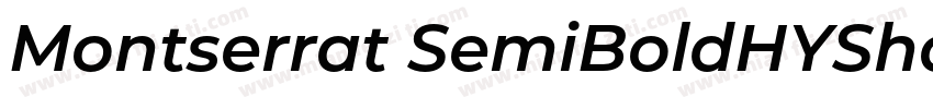 Montserrat SemiBoldHYShangWeiShouSh字体转换